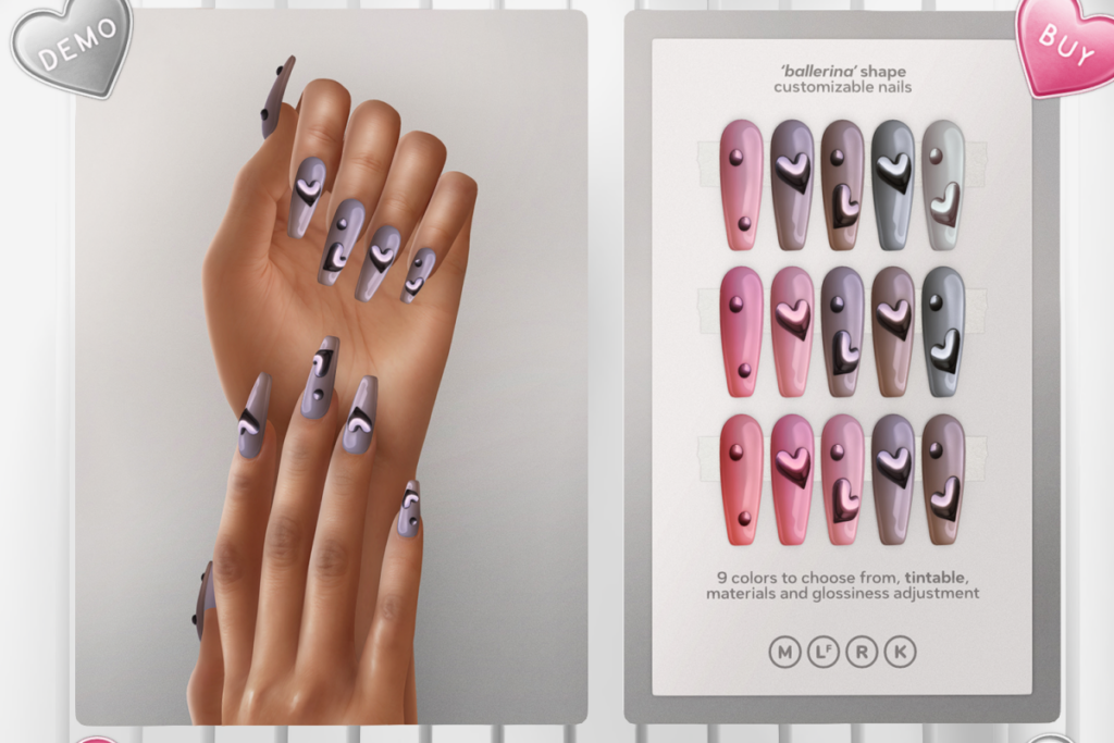 Lovely Nail Set - Inithium/Legacy/Maitreya/Reborn, L$280