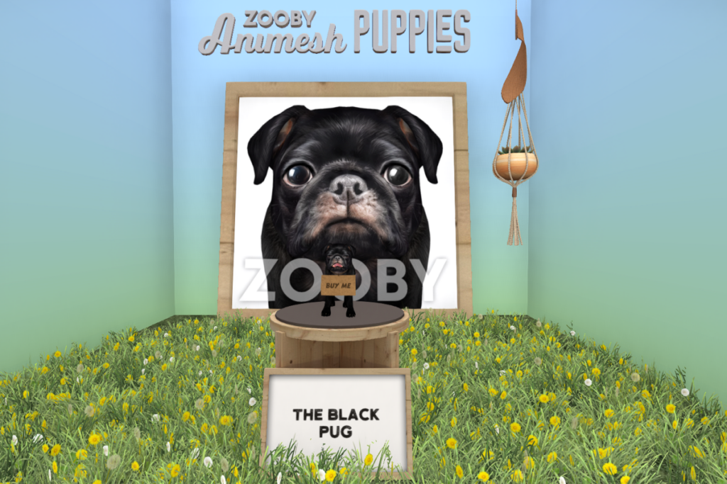 The Black Pug Animesh Puppy, L$3000