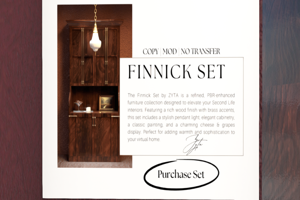 Finnick Set, L$129-L$349 each/L$699 FP