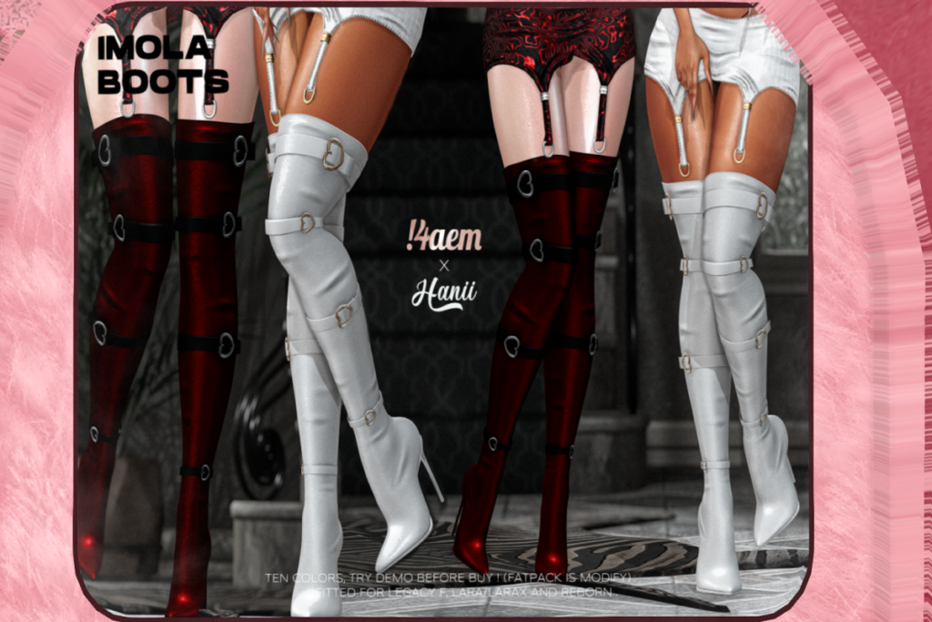 Imola Boots - Legacy/Maitreya/Reborn/+mods, L$250 each/L$759 FP