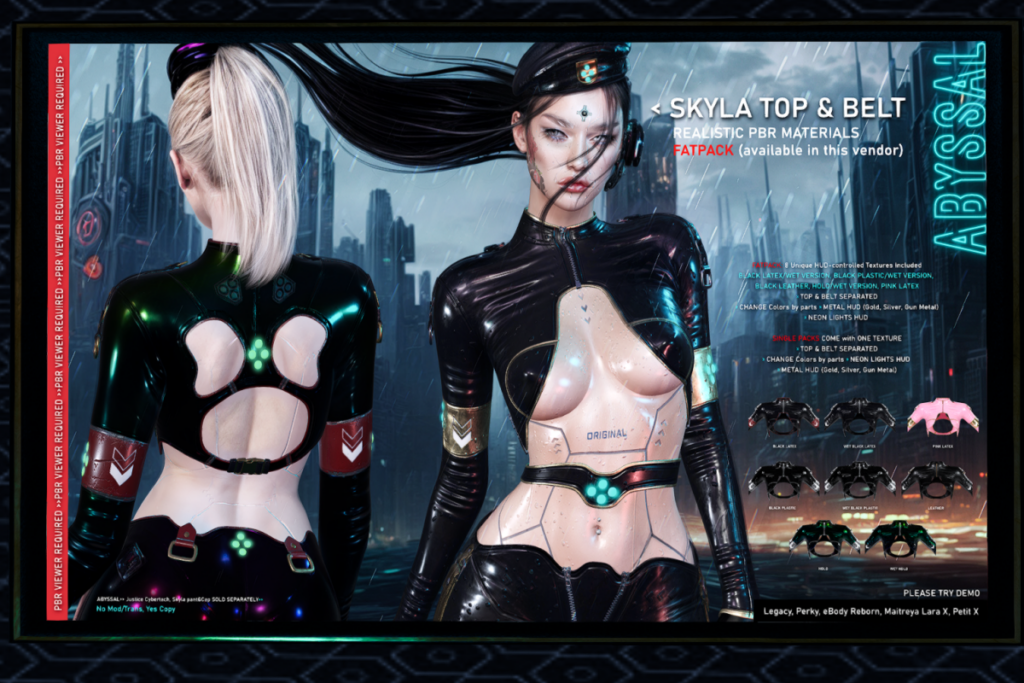 Skyla Top &amp; Belt - Legacy/MaitreyaX/Reborn/+mods, L$399 each/L$1999 FP