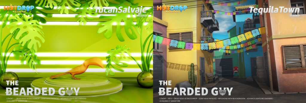 Tucan Salvaje &amp; Tequila Town Backdrops