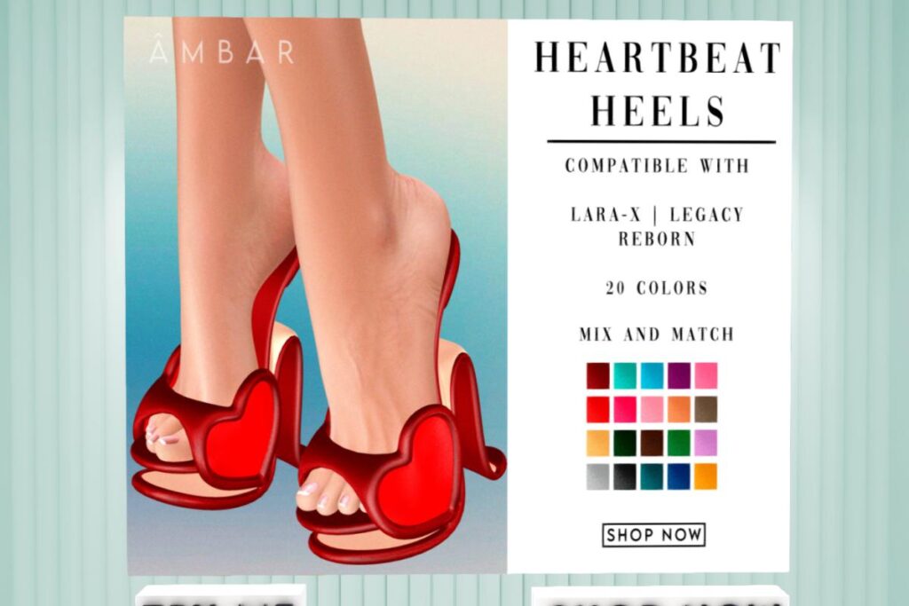 Heartbeat Heels - Legacy/MaitreyaX/Reborn, L$299