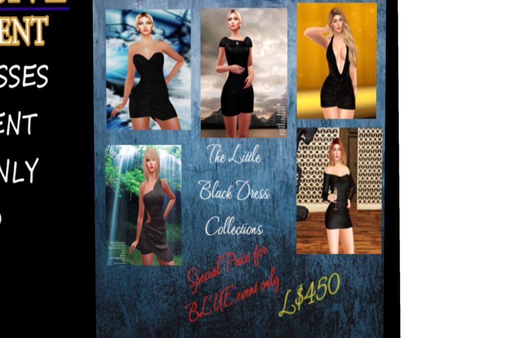 The Little Black Dress Collections - no fits listed, L$125 each/L$450 FP