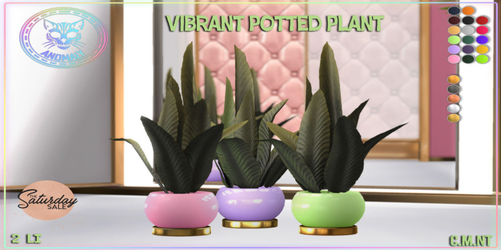 Vibrant Potted Plant	&lt;a href=&quot;http://maps.secondlife.com/secondlife/Grand%20Line/60/75/1997&quot;&gt;Teleport&lt;/a&gt;