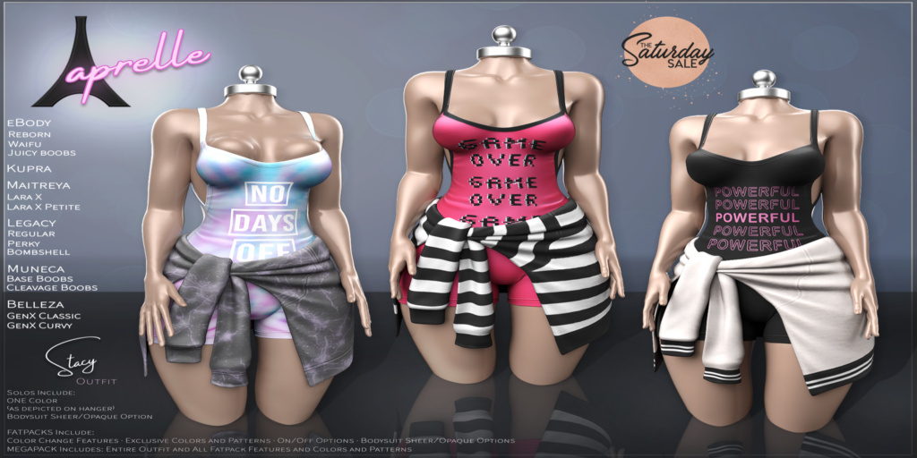 Stacy Outfit - GenX/Inithium/Legacy/Maitreya/Muneca/Reborn/+mods	&lt;a href=&quot;http://maps.secondlife.com/secondlife/Woodloch/162/123/983&quot;&gt;Teleport&lt;/a&gt;