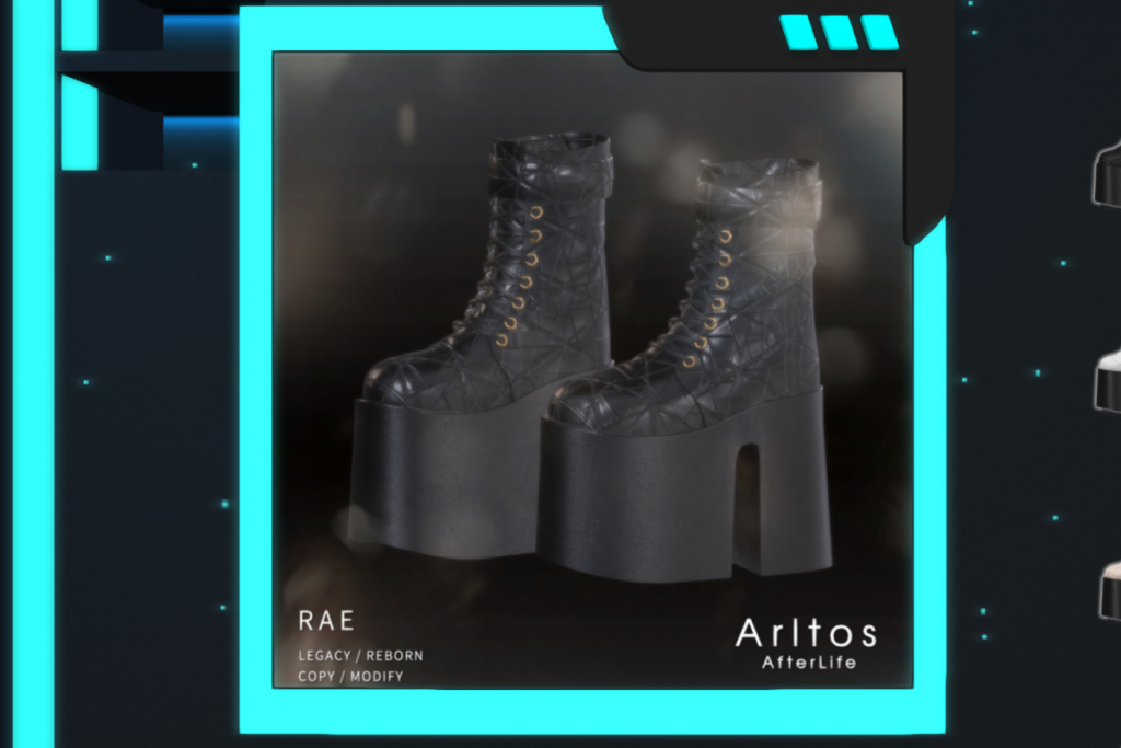 Rae Boots - Legacy/Reborn, L$199 each/L$599 FP