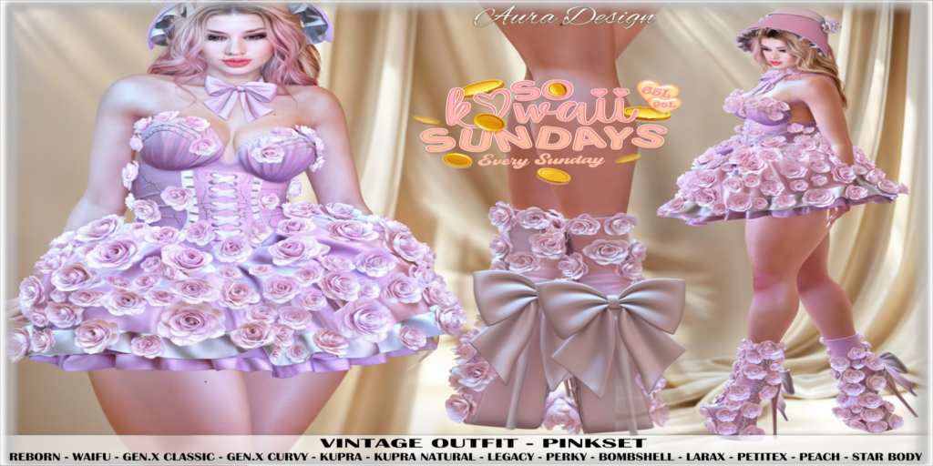 Vintage Outfit - GenX/Inithium/Legacy/MaitreyaX/Peach/Reborn/Star/+mods	&lt;a href=&quot;http://maps.secondlife.com/secondlife/Crystal%20Cascade/193/171/23&quot;&gt;Teleport&lt;/a&gt;