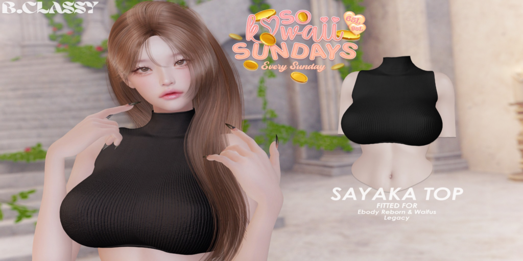 Sayaka Top - Legacy/Reborn/+mods	&lt;a href=&quot;http://maps.secondlife.com/secondlife/Phoenix%20Paradise/83/88/1545&quot;&gt;Teleport&lt;/a&gt;