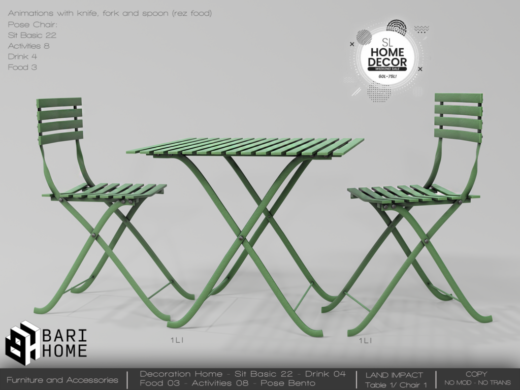 Metal Garden Bistro Set