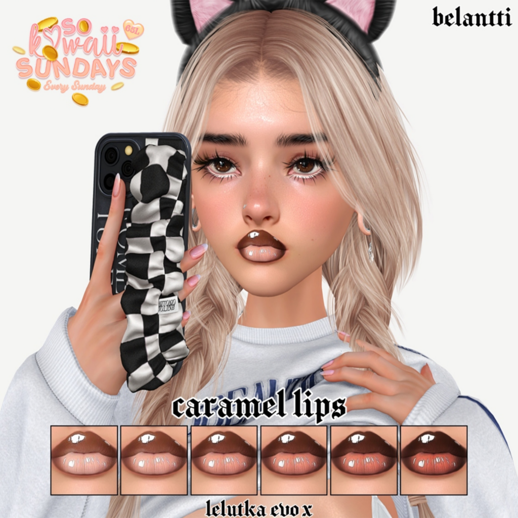 Caramel Lips Lipstick - EvoX	&lt;a href=&quot;http://maps.secondlife.com/secondlife/Legenda/174/95/698&quot;&gt;Teleport&lt;/a&gt;