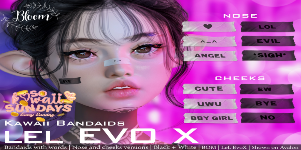 Kawaii Bandaids Accessory - EvoX	&lt;a href=&quot;https://maps.secondlife.com/secondlife/Optimal/179/17/1601&quot;&gt;Teleport&lt;/a&gt;