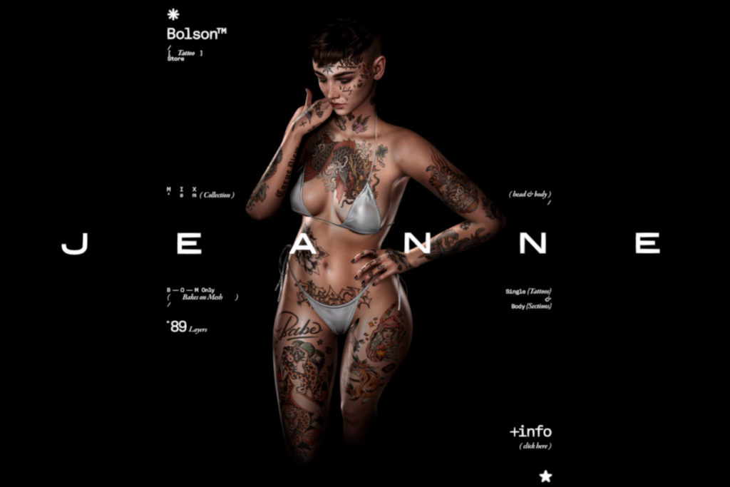 Jeanne Tattoo - BOM/EvoX, L$320