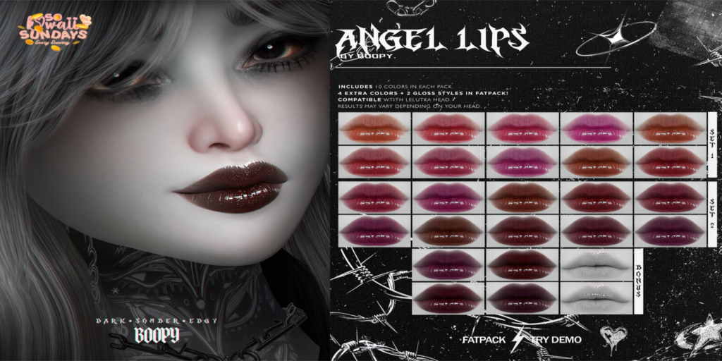 Angel LIps Lipstick - EvoX	&lt;a href=&quot;http://maps.secondlife.com/secondlife/Hashira/98/160/426&quot;&gt;Teleport&lt;/a&gt;