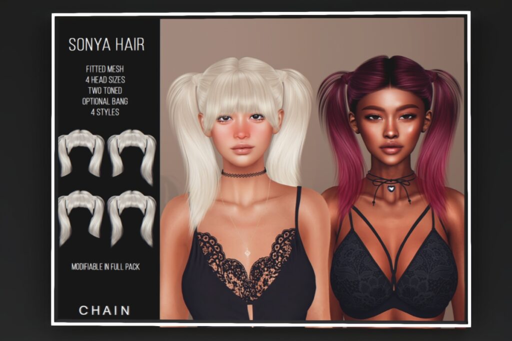 Sonya Hairstyle, L$300 each/L$900 FP