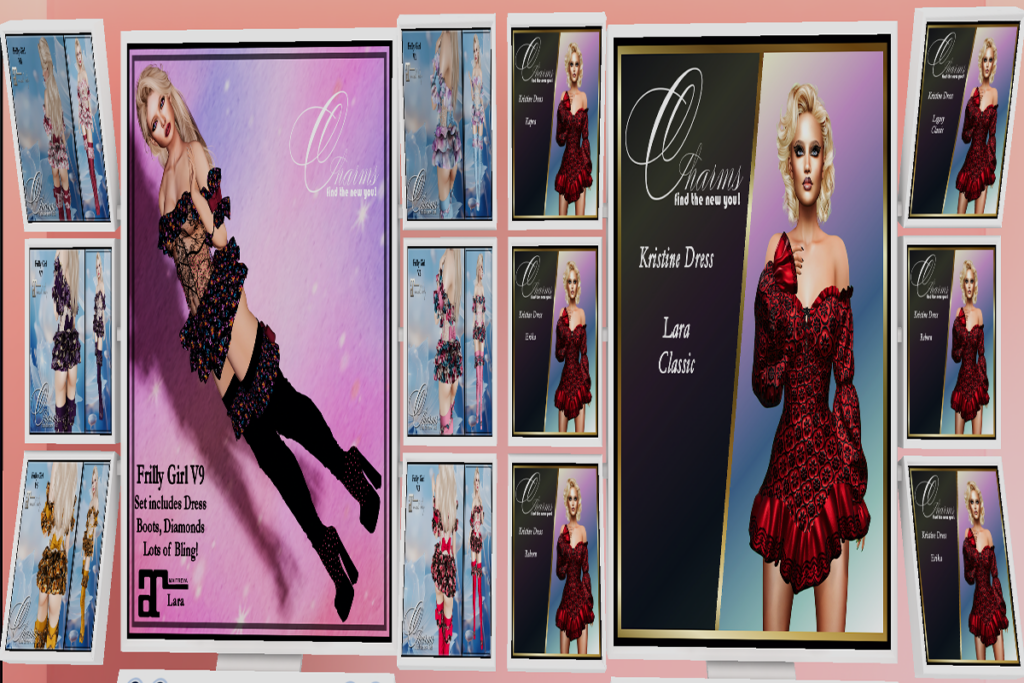 Frilly Girl Outfit - Maitreya, L$199 each | Kristine Dress - Erika/Inithium/Legacy/Maitreya/Reborn, L$99 each