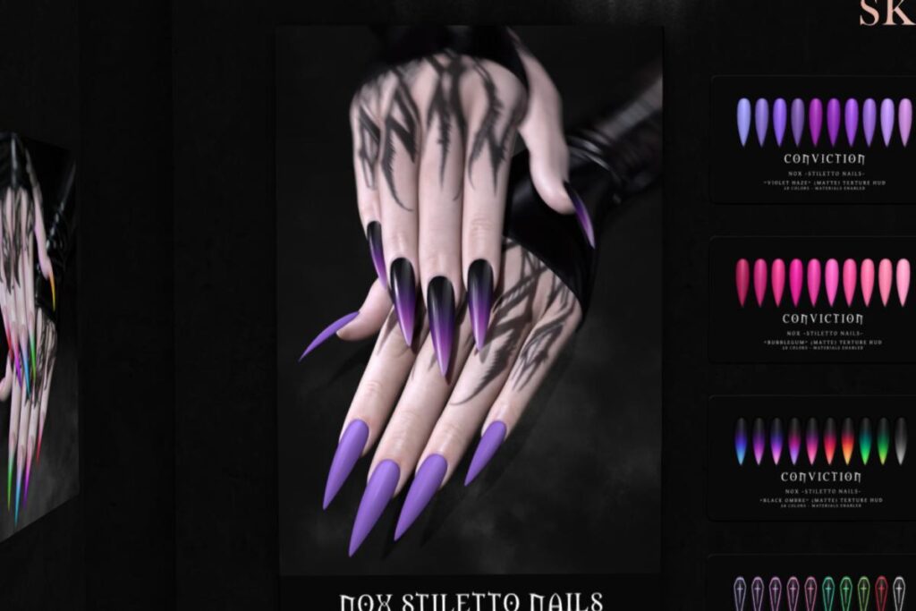 Nox Stiletto Nails &amp; Appliers - Legacy/MaitreyaX/Reborn, L$320-L$550 each