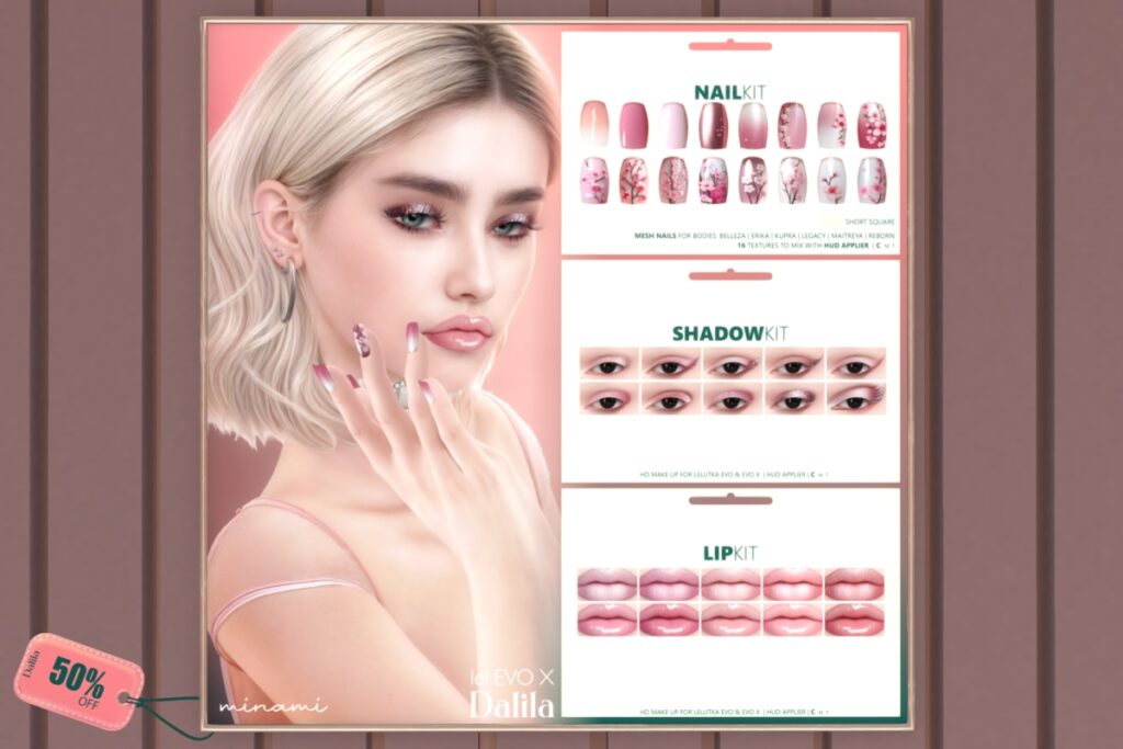 Minami Cosmetics &amp; Mesh Nails - see ad for fits, L$290 each/L$435 FP