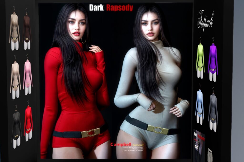 Campbell Bodysuit - Legacy/Maitreya/Reborn/+mods, L$280 each/L$1499 FP