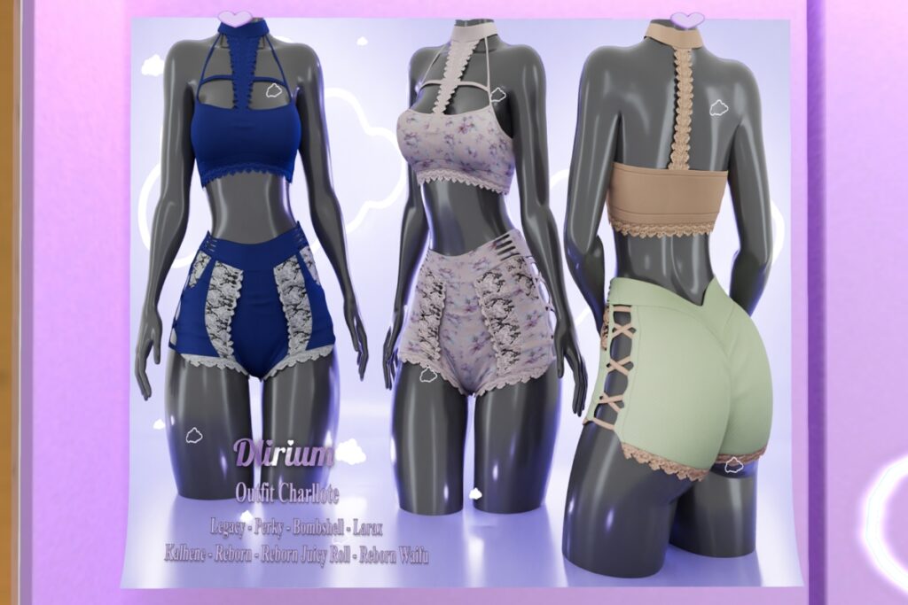 Charllote Outfit - Erika/Legacy/MaitreyaX/Reborn/+mods, L$299 each/L$1500 FP