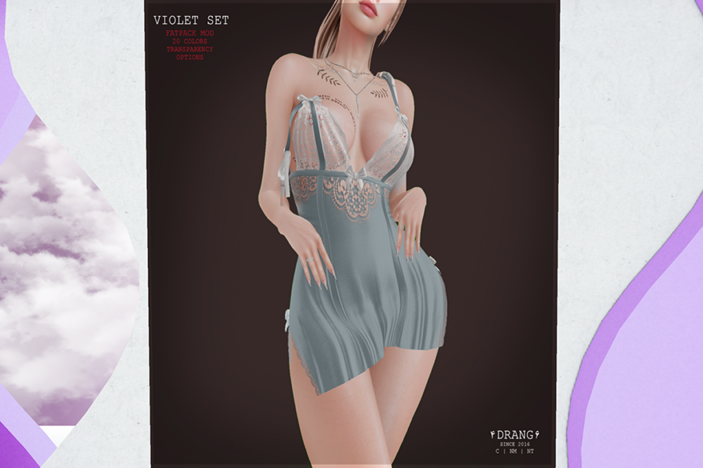 Violet Dress - Erika/Inithium/Legacy/Maitreya/Reborn/+mods, L$199