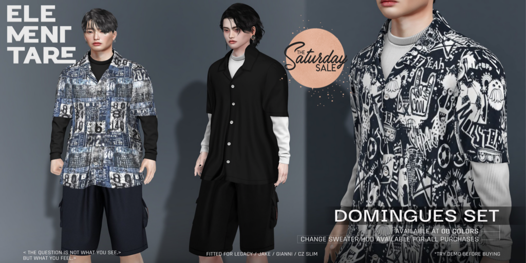 Domingues Set - CZ Slim/Gianni/Jake/Legacy	&lt;a href=&quot;http://maps.secondlife.com/secondlife/Heartbreak/131/129/166&quot;&gt;Teleport&lt;/a&gt;