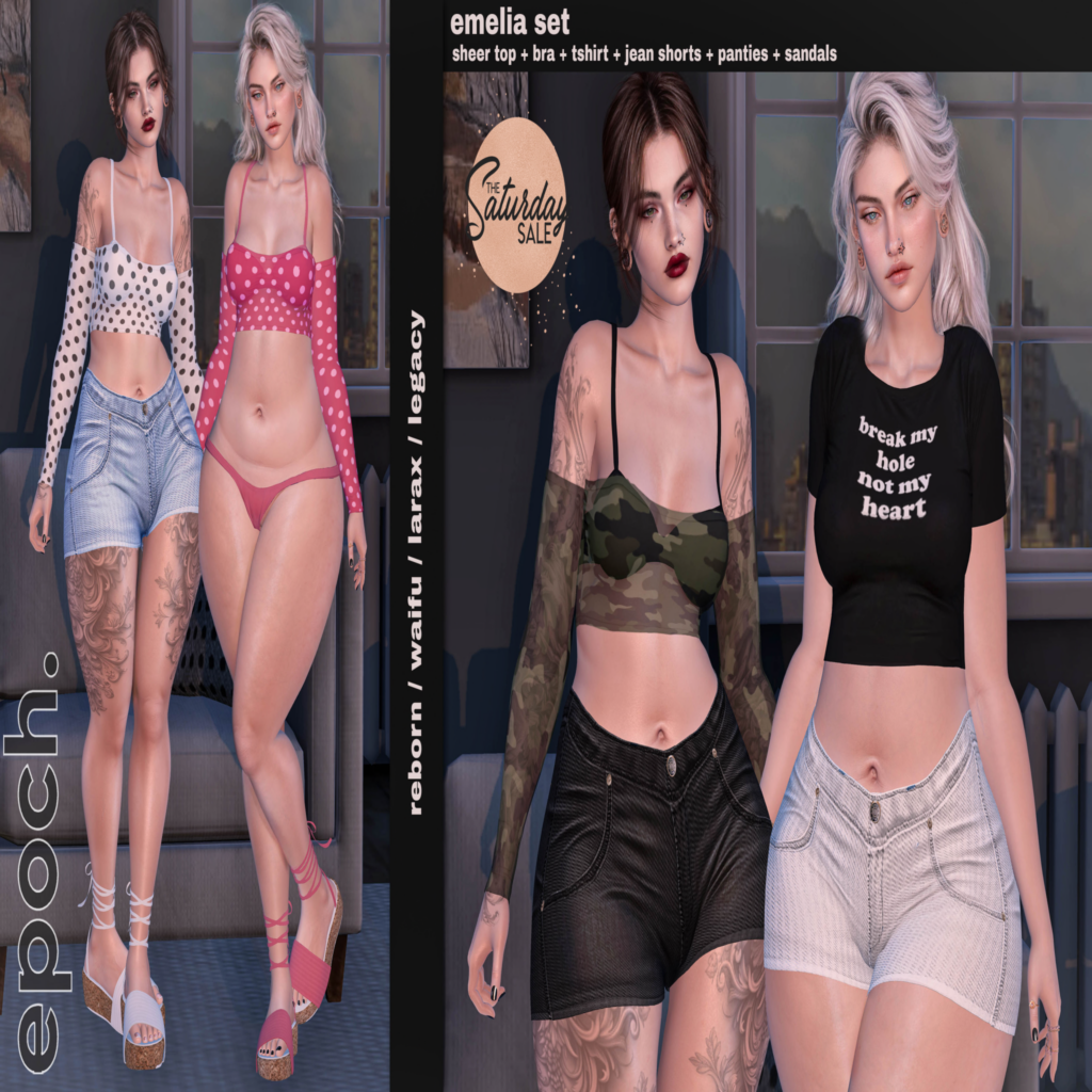 Emilia Set - Legacy/MaitreyaX/Reborn/+mods	&lt;a href=&quot;http://maps.secondlife.com/secondlife/Cube/129/63/1655&quot;&gt;Teleport&lt;/a&gt;