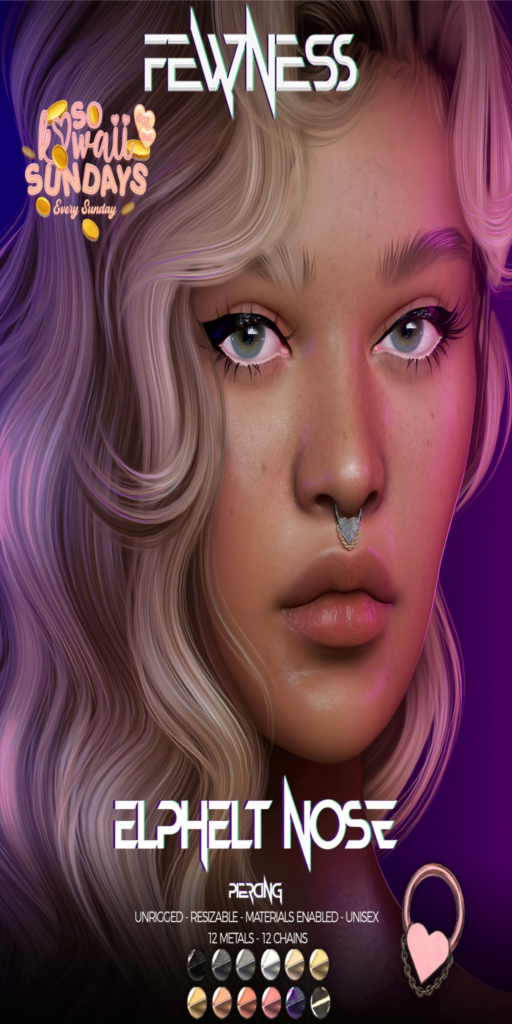 Elphelt Nose Piercing	&lt;a href=&quot;http://maps.secondlife.com/secondlife/Moonstar/102/125/1202&quot;&gt;Teleport&lt;/a&gt;