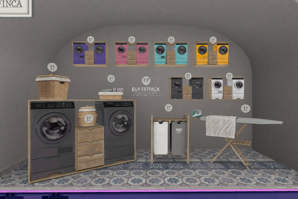 Laundry Room, L$80-L$225 each/L$799 FP