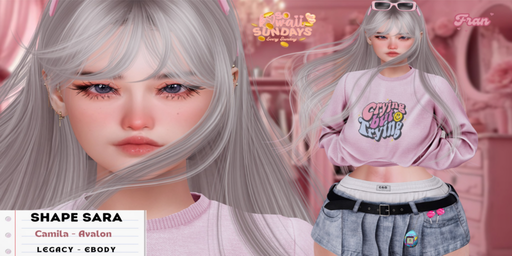 Sara Shape - EvoX Avalon/EvoX Camila/Legacy/Reborn	&lt;a href=&quot;https://maps.secondlife.com/secondlife/Town%20Blue%20Port/76/128/1872&quot;&gt;Teleport&lt;/a&gt;