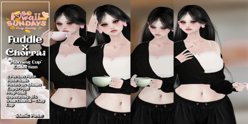 Morning Cup Poses &amp; Props	&lt;a href=&quot;http://maps.secondlife.com/secondlife/Dream%20Garden/102/85/1251&quot;&gt;Teleport&lt;/a&gt;