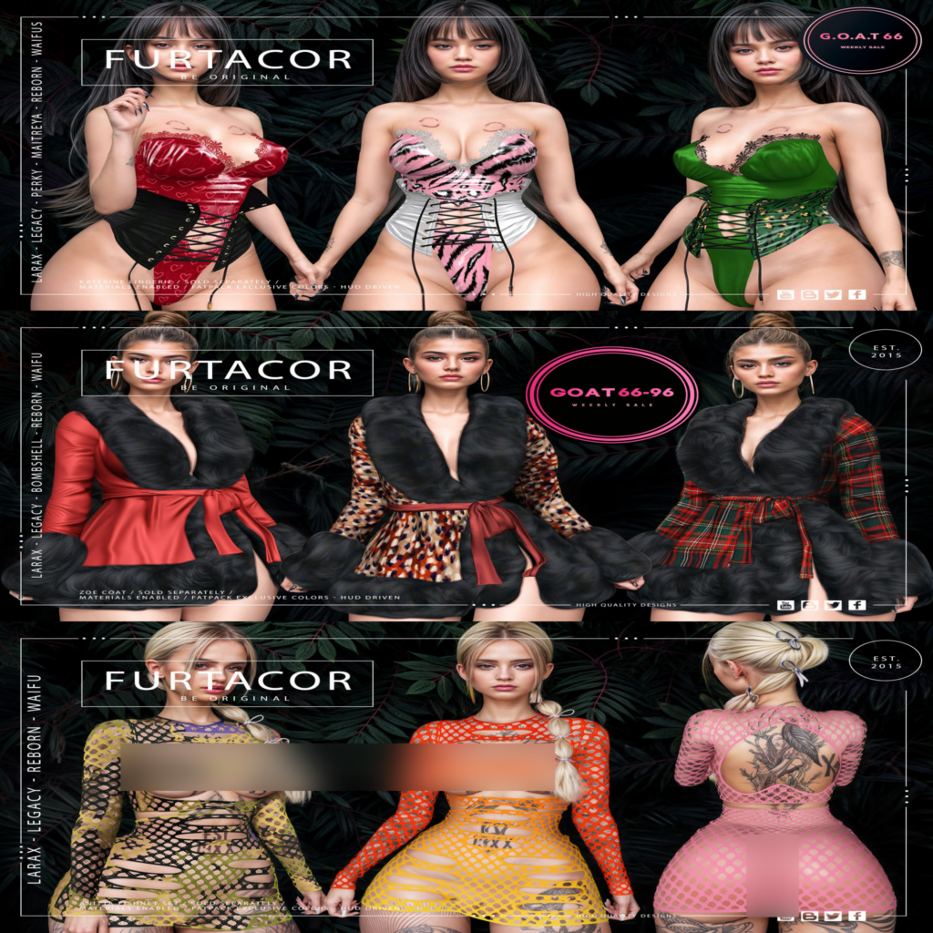 Katerine Lingerie - Legacy/Maitreya/Reborn/+mods | Zoe Coat - Legacy/MaitreyaX/Reborn/+mods | Anita Fishnet - Legacy/MaitreyaX/Reborn/+mods