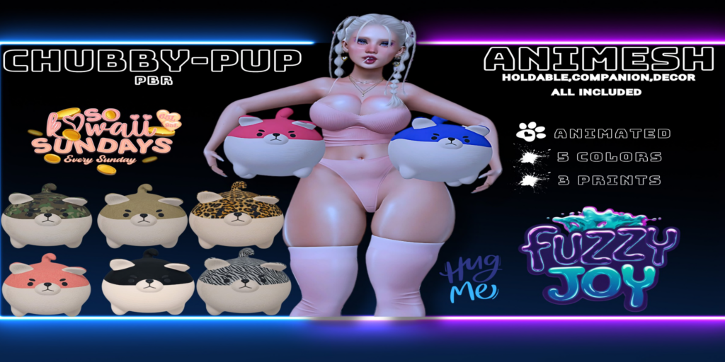 Chubby-Pup Animesh Pet &amp; Decor	&lt;a href=&quot;http://maps.secondlife.com/secondlife/Dearheart/234/50/1605&quot;&gt;Teleport&lt;/a&gt;