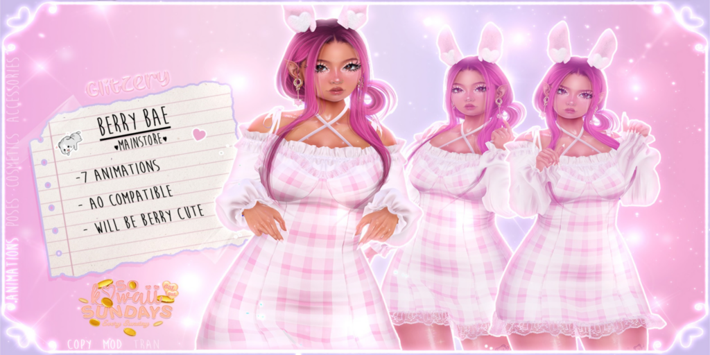 Berry Bae Animations	&lt;a href=&quot;http://maps.secondlife.com/secondlife/Emotion/159/242/331&quot;&gt;Teleport&lt;/a&gt;