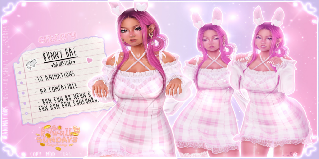 Bunny Bae Animations	&lt;a href=&quot;http://maps.secondlife.com/secondlife/Emotion/159/242/331&quot;&gt;Teleport&lt;/a&gt;