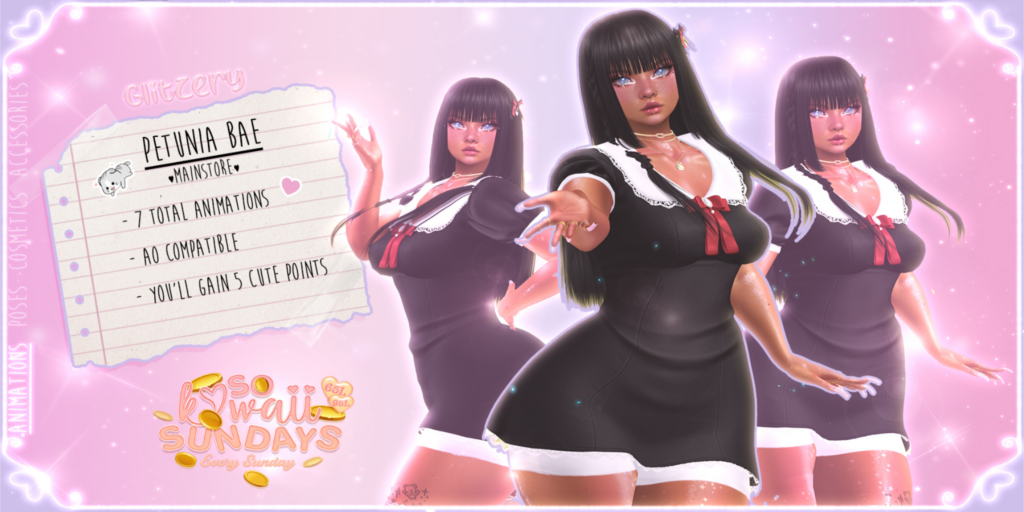 Petunia Bae Animations	&lt;a href=&quot;http://maps.secondlife.com/secondlife/Emotion/159/242/331&quot;&gt;Teleport&lt;/a&gt;