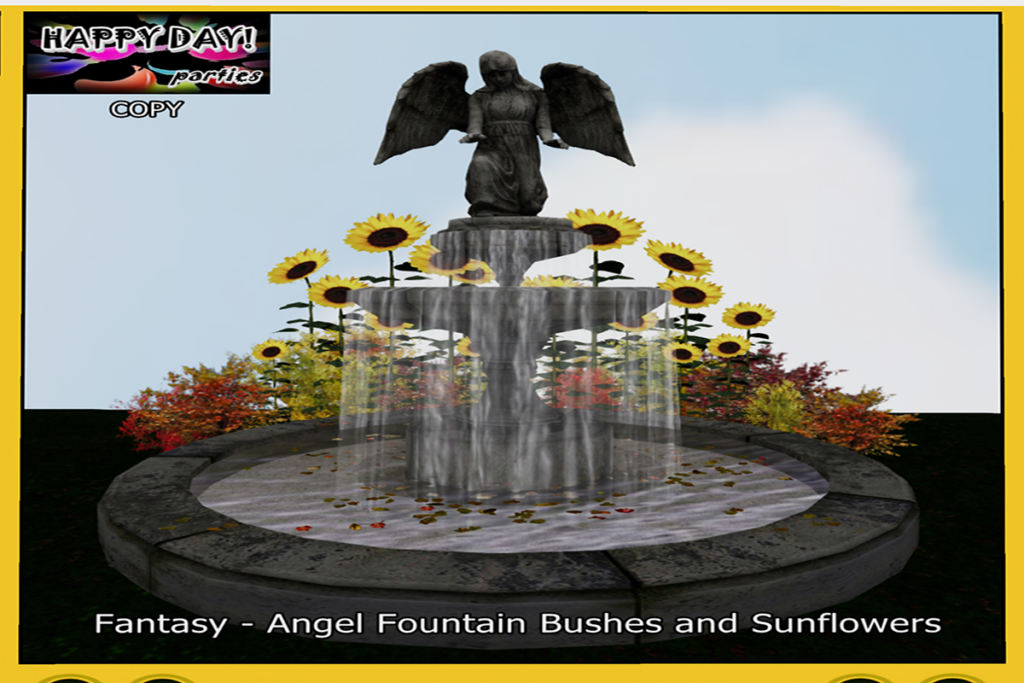 Angel Fountain Decoration Set, L$149 each