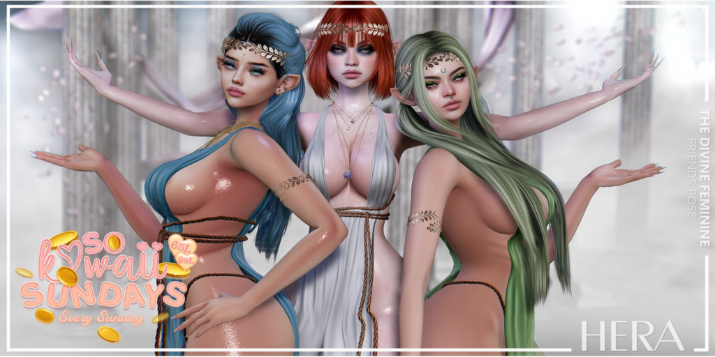 The Divine Feminine Friends Pose	&lt;a href=&quot;http://maps.secondlife.com/secondlife/FOXCITY/73/42/22&quot;&gt;Teleport&lt;/a&gt;