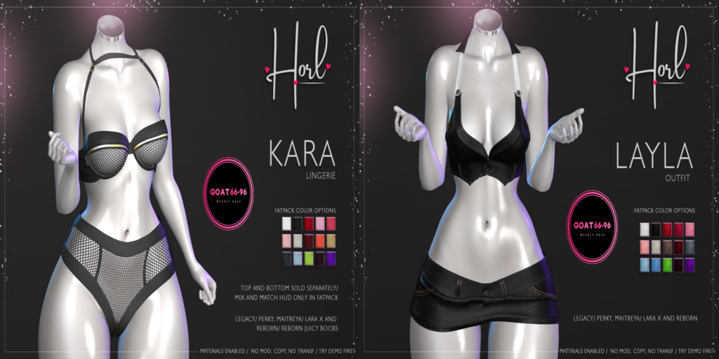 Kara Lingerie and Layla Outfit - Legacy/Maitreya/Reborn/+mods