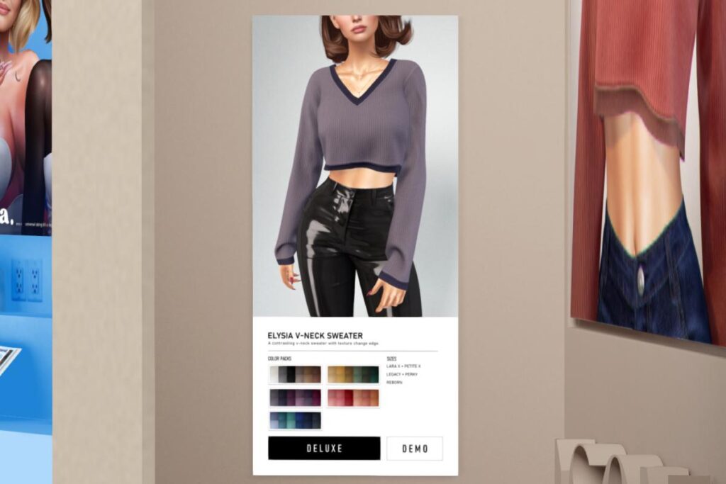 Elysia V-neck Sweater - Legacy/MaitreyaX/Reborn/+mods, L$288 each/L$1188 FP