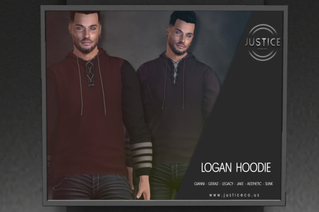 Logan Hoodie - Aesthetic/Geralt/Gianni/Jake/Legacy/Slink	&lt;a href=&quot;https://maps.secondlife.com/secondlife/UNDERGROUND/127/83/27&quot;&gt;Teleport&lt;/a&gt;