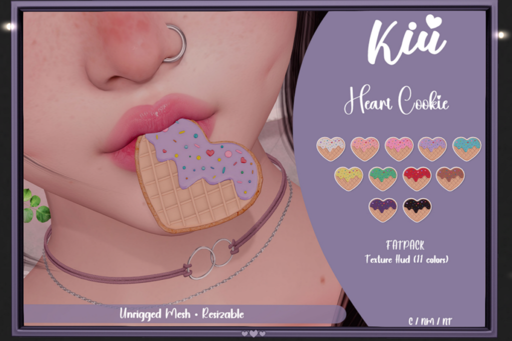 Heart Cookie Mouth Accessory, L$199