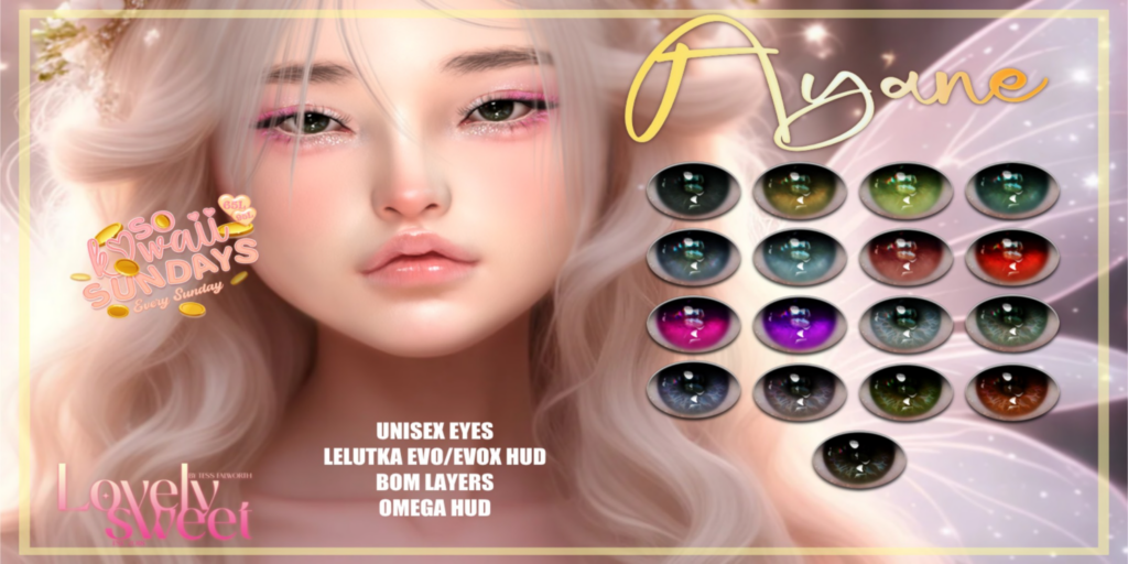 Ayane Eyes - BOM/Evo/EvoX/Omega	&lt;a href=&quot;http://maps.secondlife.com/secondlife/Lovething/196/163/1001&quot;&gt;Teleport&lt;/a&gt;