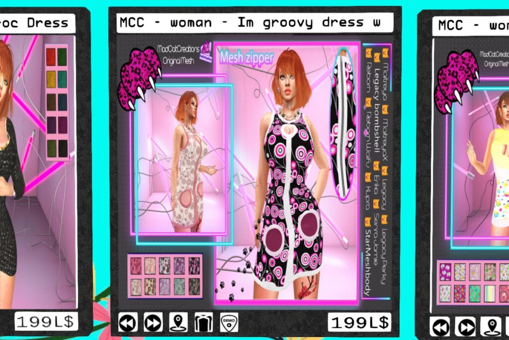 I&#039;m Groovy Dress  - Erika/Inithium/Legacy/Maitreya/Reborn/Senra/Star/+mods, L$199