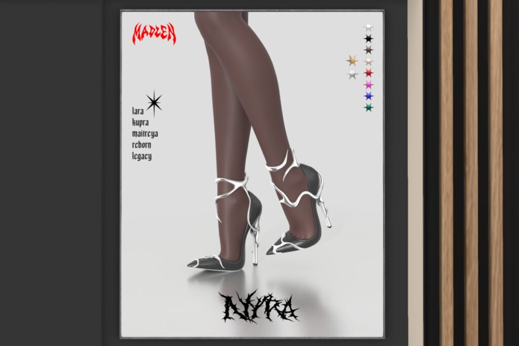 Nyka Heels - Inithium/Legacy/Maitreya/Reborn/+mods, L$299