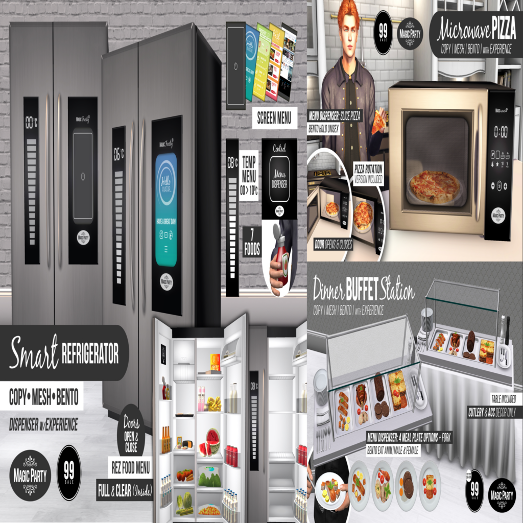 Smart Refrigerator | Microwave Pizza | Dinner Buffet Station