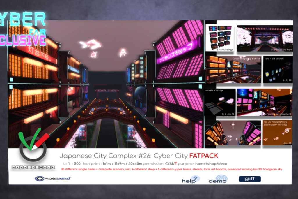 Japanese City Complex #26: Cyber City Fatpack, L$899