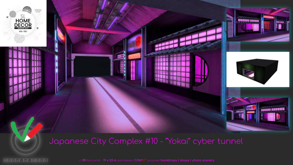 Japanese City Complex #10 Yokai Cyber Tunnel