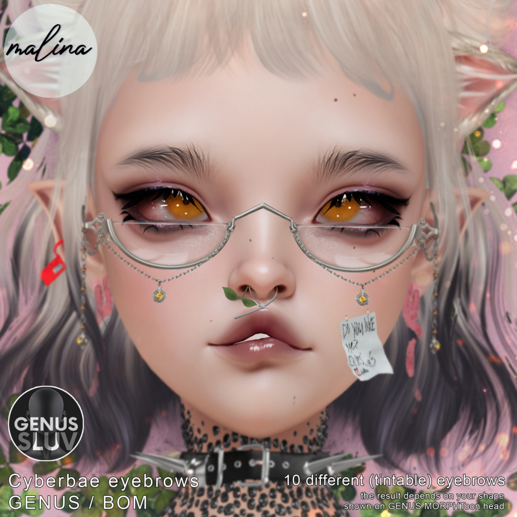 Cyberbae Eyebrows - Genus	&lt;a href=&quot;http://maps.secondlife.com/secondlife/Chill%20Thrill/151/170/17&quot;&gt;Teleport&lt;/a&gt;