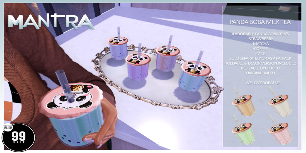 Panda Boba Milk Tea Holdables